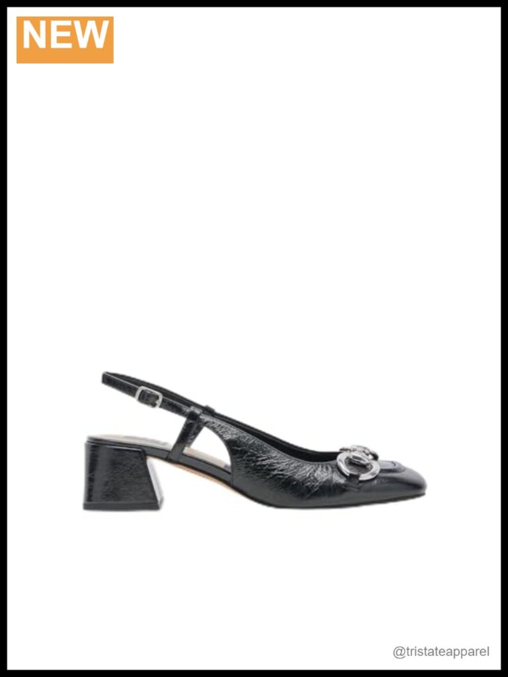 Womens Melli Block Heeled Sandals Slingback Patent Leather Wedding Shoes